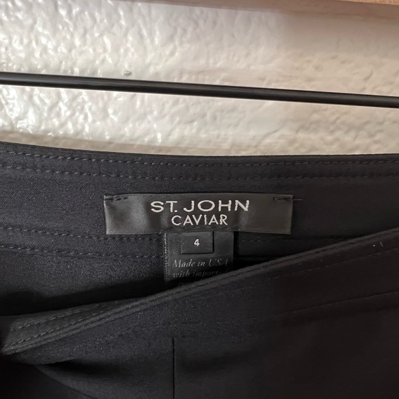 St. John Caviar Black Dress Pant 4 - Picture 3 of 9